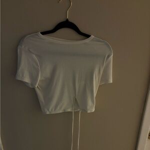 white/off white crop top